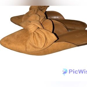 J.Crew Microsuede Bow Mule 9